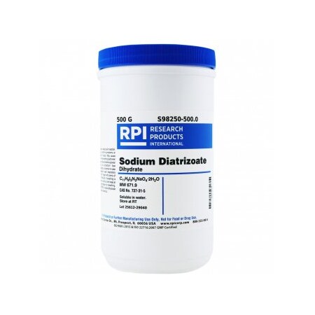 Rpi Sodium Diatrizoate Dihydrate, 500 G S98250-500.0